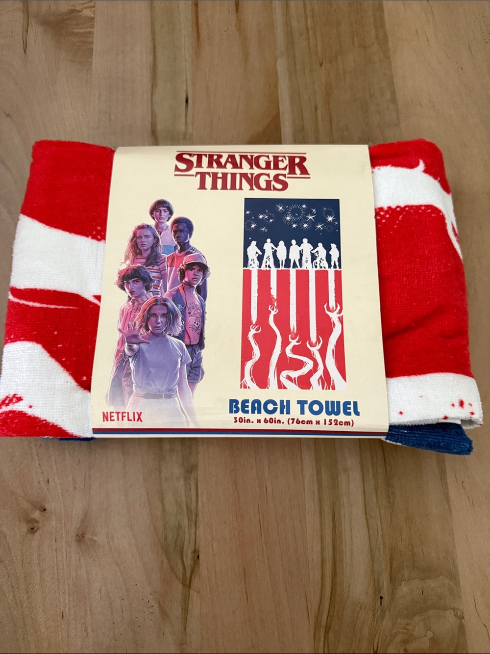 Stranger Things Red White Beach Towel by Netflix